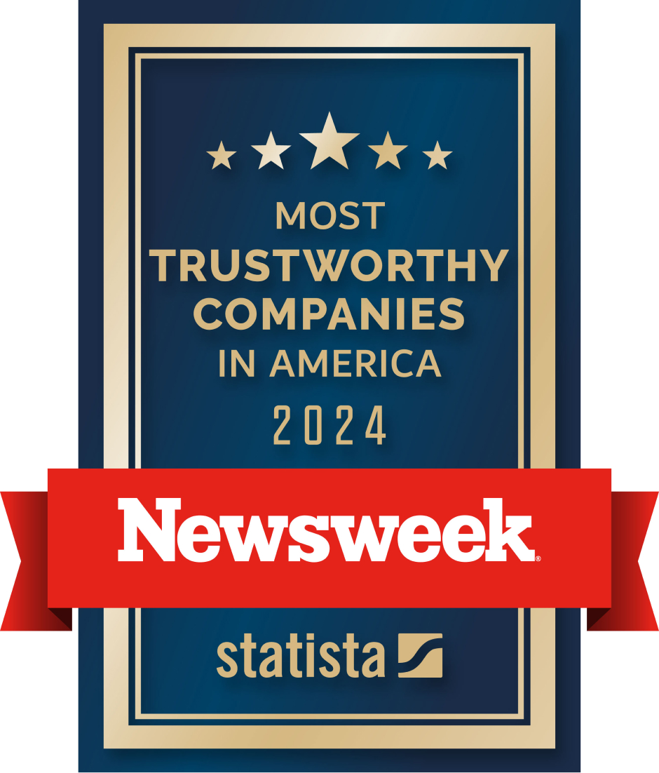 Newsweek most trustworthy companies in America logo