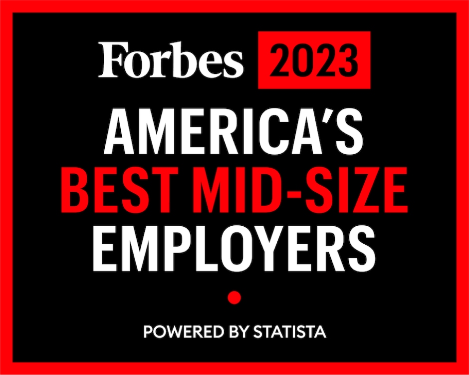 Forbes best mid-sized employers logo