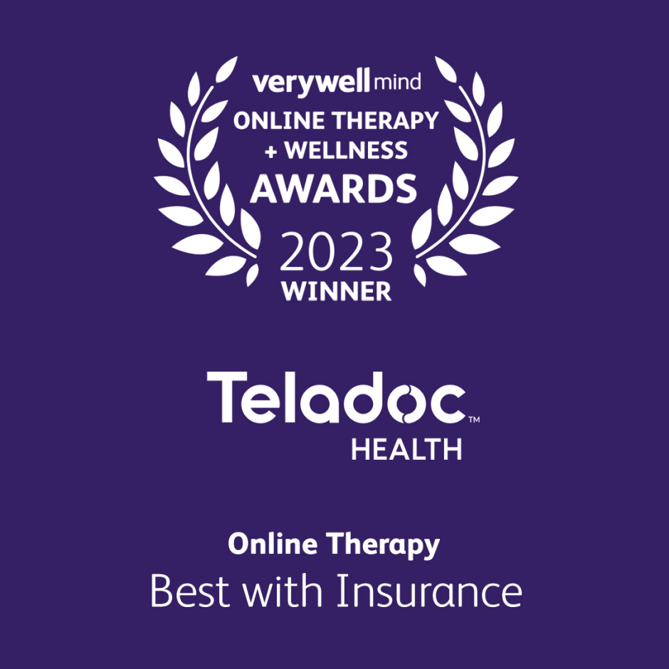 Verywell mind online therapy awards 2023 logo