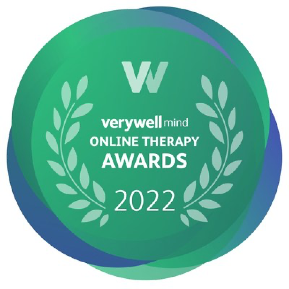 Verywell mind online therapy awards logo