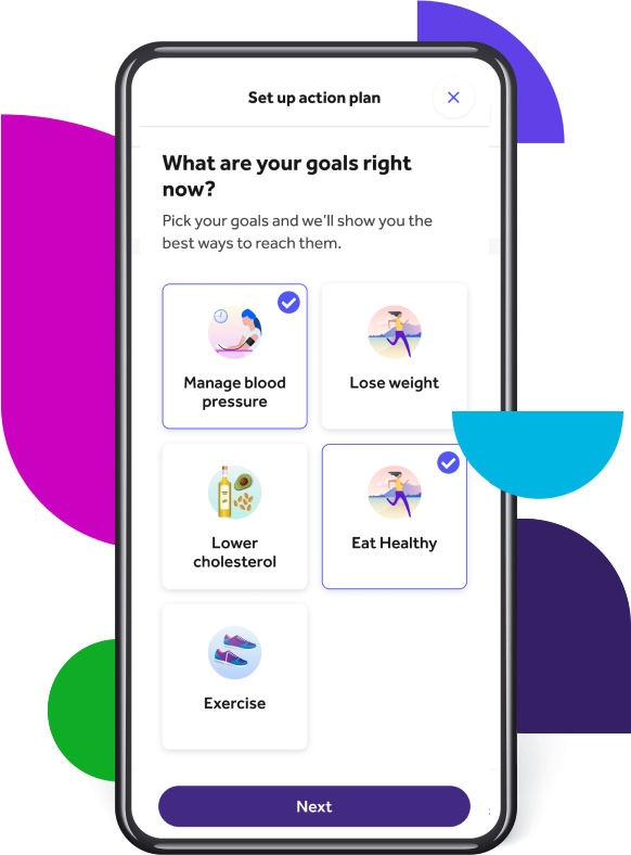 Condition management app screen
