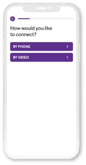Screen showing a video call between a doctor and patient