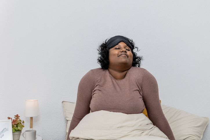 Woman waking up
