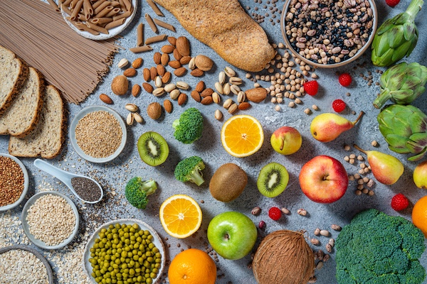 Vegetables on a table
