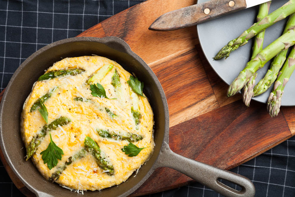 Eggs with wegetable ingredients, Spainish cuisine.