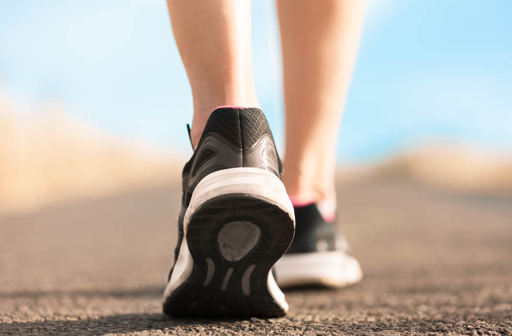 Walking exercise.