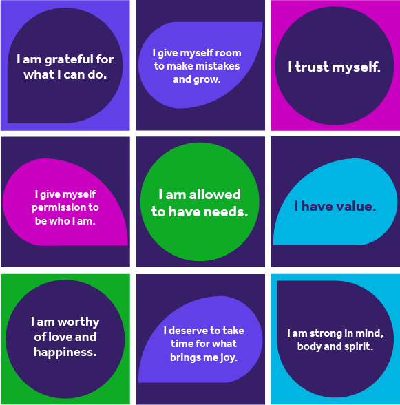 Positive affirmations cards