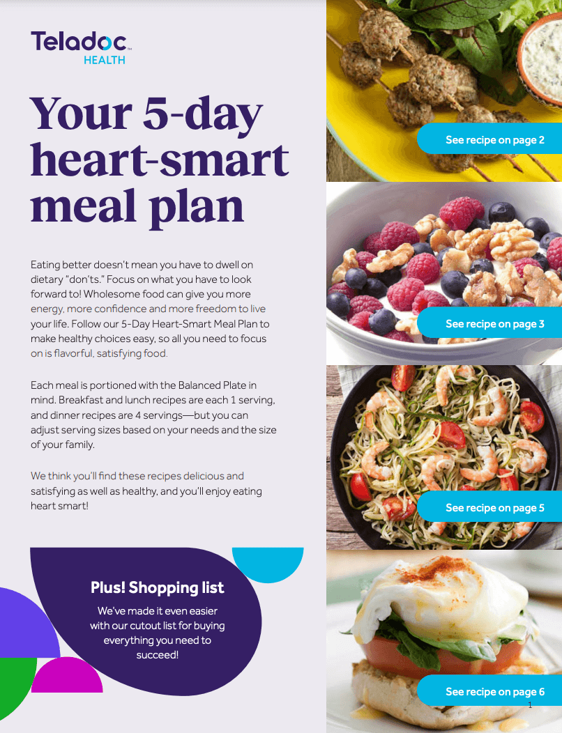 Your 5-day heart smart meal plan