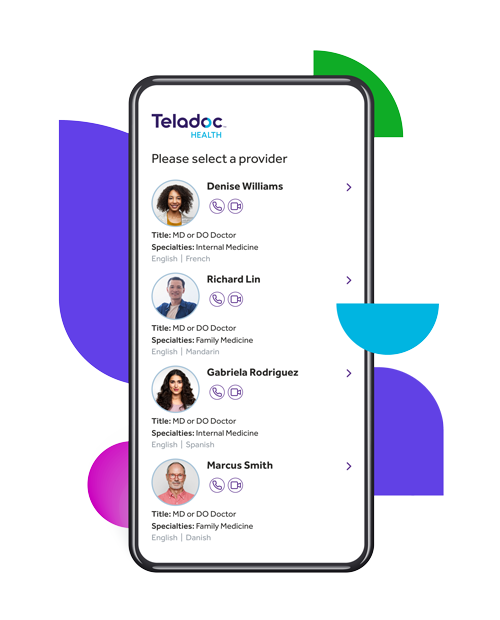 Teladoc Health app view