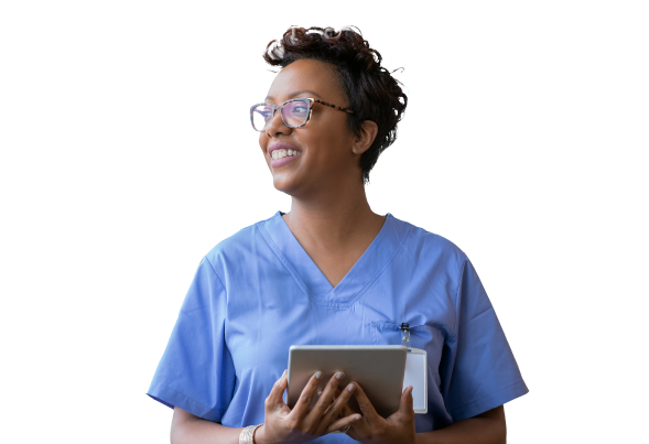 Doctor with tablet
