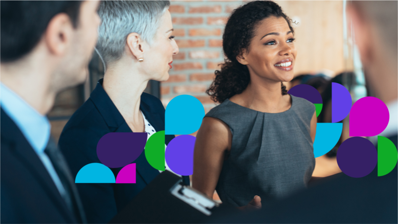 Business people talking