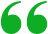 Green quotation mark icon