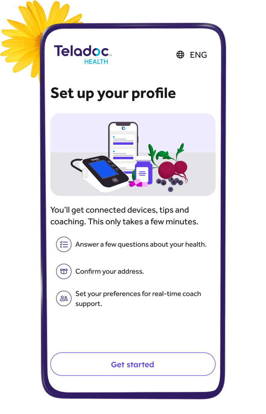 Set up your profile and, if eligible, you'll receive your connected devices.