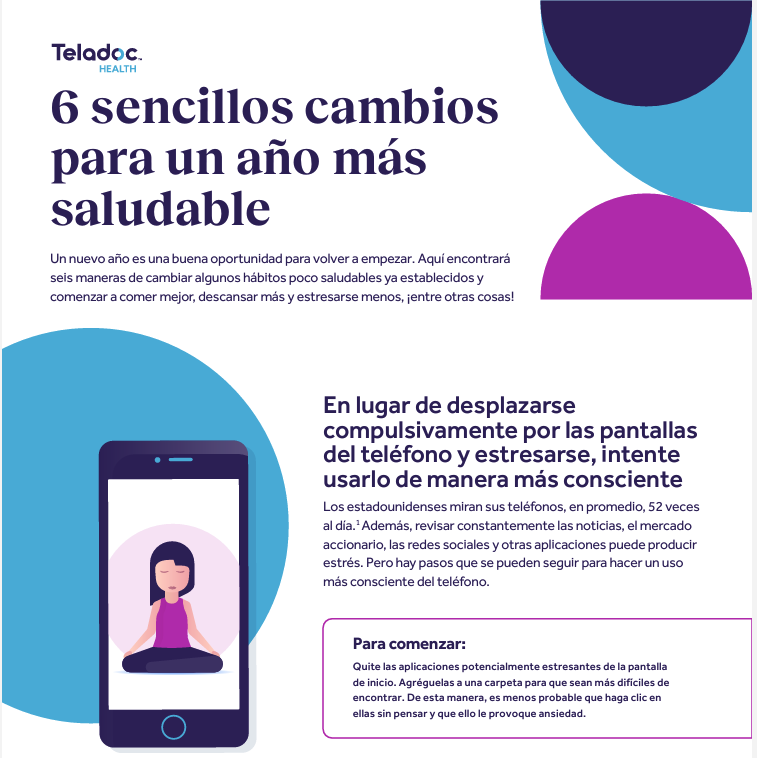 6 cambios simples para un año más saludable