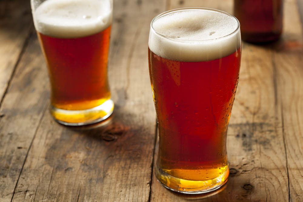 two glasses of beer