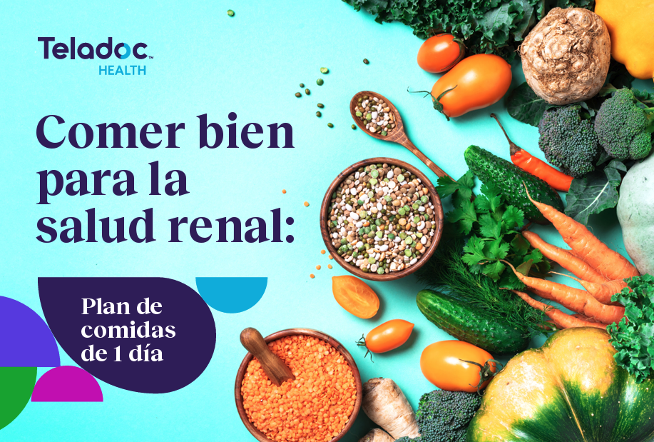 Comer bien para la salud renal: Plan de comidas de 1 día