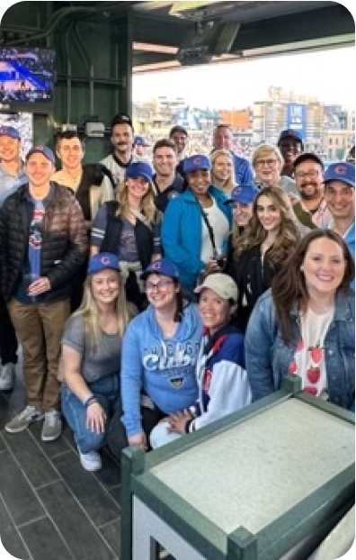 Chicago colleagues gathering at the Cubs game